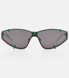 Солнцезащитные очки Grip Shield Bottega Veneta, зеленый