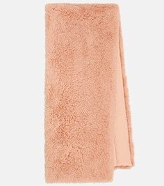 Утепленный шарф из овчины Yves Salomon, розовый