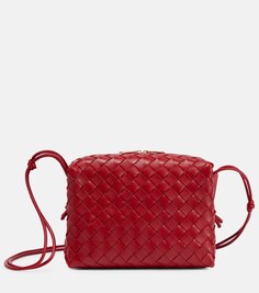 Мини-сумка через плечо из кожи с петлей Bottega Veneta, красный