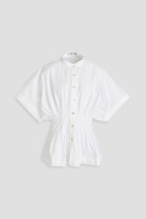 Рубашка из плиссированного поплина с добавлением хлопка Palmer//Harding, белый