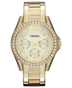 Женские часы Riley с золотистым браслетом из нержавеющей стали 38 мм ES3203 Fossil