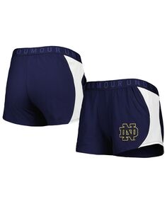 Женские темно-синие золотистые шорты Notre Dame Fighting Irish Game Day Tech Mesh Performance Shorts Under Armour