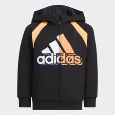 Толстовка Adidas, черный/белый/желтый