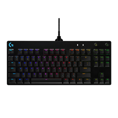 Игровая клавиатура Logitech G PRO, Tactile (GX Blue), черный, английская раскладка