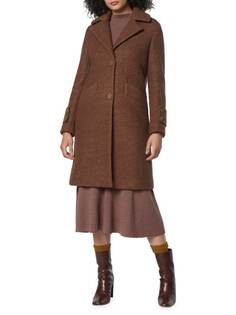 Пальто Regine Andrew Marc из прессованной шерсти из букле, коричневый