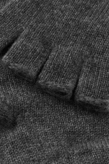 JOHNSTONS OF ELGIN + NET SUSTAIN кашемировые перчатки без пальцев, серый