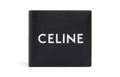 Кошелек Celine Bifold Celine с принтом, черный/белый