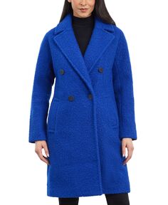 Женское двубортное пальто-ходок из букле BCBGeneration, синий