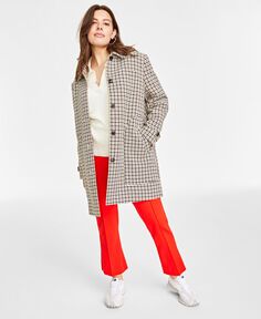 Женское автомобильное пальто в клетку, созданное для Macy’s On 34th