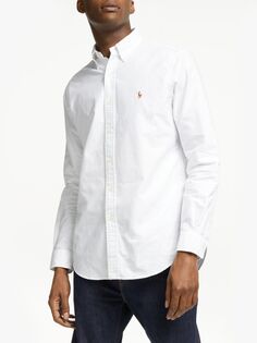 Повседневная оксфордская спортивная рубашка Polo Ralph Lauren, белая