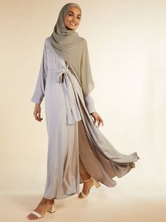 Платье макси Aab Utility, светло-серое