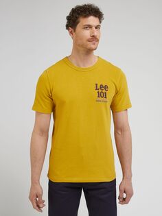 Футболка с логотипом Lee 101, желтая