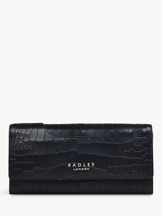 Большой кожаный кошелек Radley Pockets 2.0 с клапаном, черный