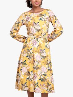 Платье миди Alie Street Marissa с цветочным принтом, шафранно-желтый