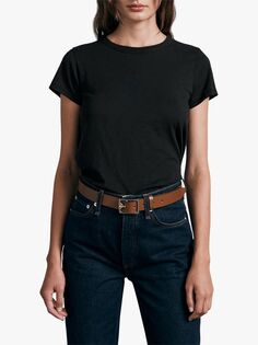 Хлопковая футболка rag &amp;bone The Slub Pima, черная