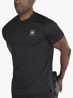 Спортивная футболка с короткими рукавами Raging Bull Performance, черная