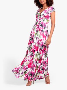 Платье макси Alie Street Sophia с цветочным принтом, цвет фуксии