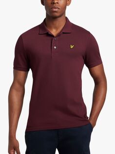 Рубашка-поло с короткими рукавами Lyle &amp; Scott, бордовая