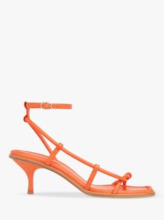 Сандалии на маленьком каблуке с кожаным ремешком Whistles Mollie, оранжевые
