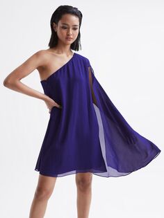 Асимметричное платье Reiss Fleur, фиолетовое