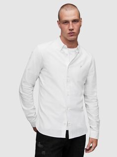 Рубашка приталенного кроя с длинным рукавом AllSaints Lovell, белая