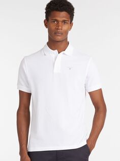 Спортивная рубашка-поло с короткими рукавами Barbour, белая