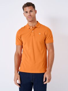 Классическая рубашка-поло из пике Crew Clothing, оранжевый