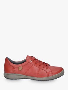 Кожаные кроссовки на шнуровке Josef Seibel Caren 42, красные