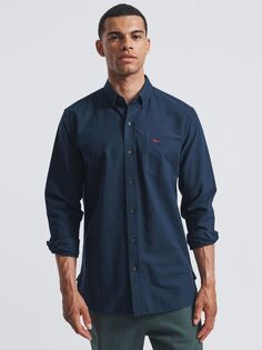 Рубашка из оксфордского хлопка Aubin Aldridge, темно-синяя