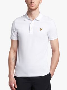 Простая рубашка-поло с короткими рукавами Lyle &amp; Scott, белая