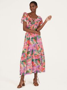 Платье-миди с цветочным принтом Thought Adella, Многоцветный