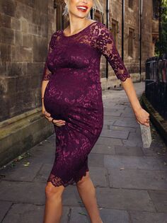 Кружевное платье для беременных Tiffany Rose Amelia, бордовый