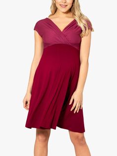 Платье для беременных Tiffany Rose Alessandra с запахом, розово-красный