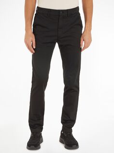 Узкие брюки чинос из смеси хлопка Calvin Klein, цвет Ck Black