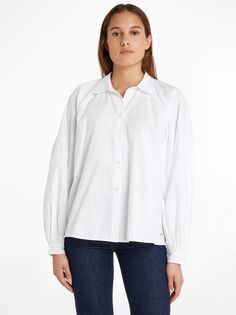 Рубашка реглан Tommy Hilfiger из органического хлопка, оптический белый