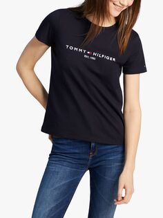 Футболка с логотипом Tommy Hilfiger Heritage из органического хлопка, Desert Sky