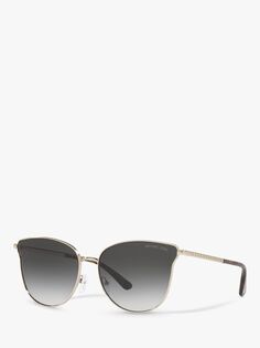 Michael Kors MK1120 Женские круглые солнцезащитные очки в Солт-Лейк-Сити, золотисто-серый с градиентом