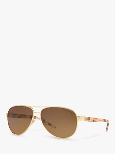 Женские солнцезащитные очки-авиаторы Ralph Lauren RA4004, золотисто-коричневые