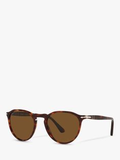 Persol PO3286S Поляризованные овальные солнцезащитные очки унисекс, черепаховый/коричневый