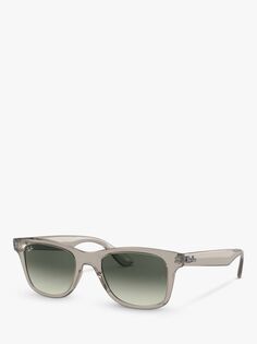 Солнцезащитные очки Ray-Ban RB4640 унисекс квадратной формы, прозрачные, серо-зеленые с градиентом