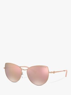 Женские солнцезащитные очки кошачий глаз Michael Kors MK1062, розовое золото