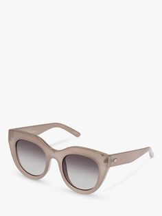 Le Specs L5000158 Женские солнцезащитные очки кошачий глаз Airheart, бежевый/серый с градиентом