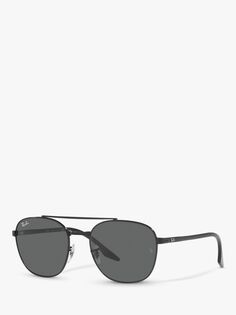 Квадратные солнцезащитные очки унисекс Ray-Ban RB3688, черные/серые