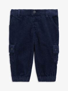 John Lewis детские хлопковые вельветовые брюки темно-синие