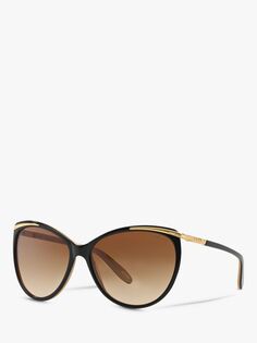 Женские солнцезащитные очки кошачий глаз Ralph Lauren RA5150, черно-коричневые с градиентом