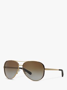 Michael Kors MK5004 Chelsea Поляризованные солнцезащитные очки-авиаторы, коричневые