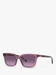 Женские солнцезащитные очки в форме подушки Ralph RA5287, блестящие фиолетовые
