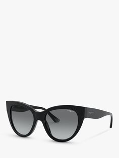 Женские солнцезащитные очки кошачий глаз Vogue VO5339S, черно-серые с градиентом