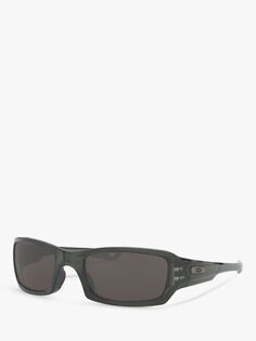 Женские прямоугольные солнцезащитные очки Oakley OO9238 Fives Squared, серый дым