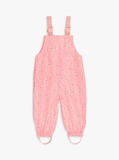 Непромокаемые брюки John Lewis для малышей средней длины розового цвета